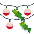 thumbnail image 2 of Northlight Bass Fish and Bobber Patio Light Set - 6' Green Wire - 10ct, 2 of 5