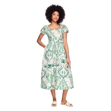 George Women's Puff Sleeve Printed Maxi Dress