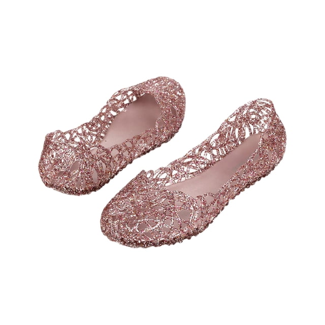 Xingzhi Chaussures Plates en Gelée Durables et Légères pour Femmes Été Garde-Robe Rose 43.1