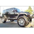 thumbnail image 1 of Fab Fours JK07-G1250-1 Rocker Panel Guard Rock Slider Flat; Painted; Black; Steel, 1 of 4