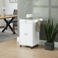 thumbnail image 2 of HOMCOM Kitchen Cart, Small Kitchen Island, Stainless Steel Utility Trolley, 2 of 10