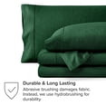 thumbnail image 4 of Bare Home Premium 1800 Collection Ensemble de Draps 5 Pcs, Grand Californien Divisé, Vert Forêt Chiné, 4 of 7