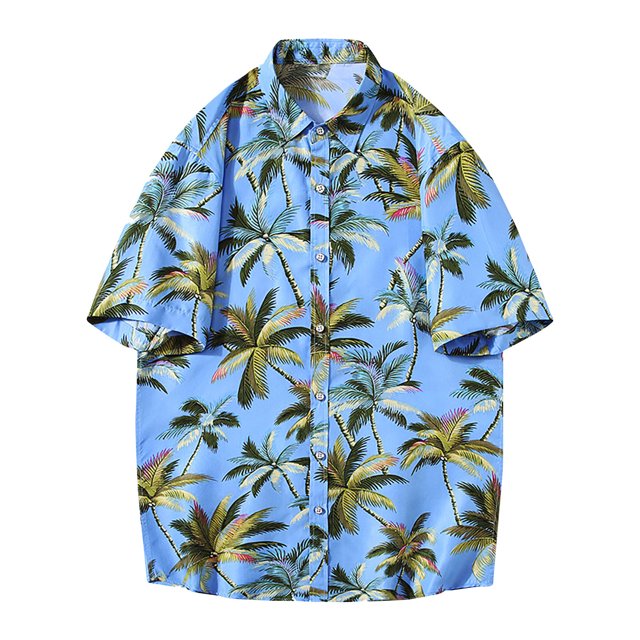 Shirts for Men Mens Casual Slim Solid Color Button Lapel Short Sleeve Shirt