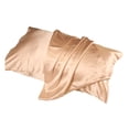 thumbnail image 2 of Dvkptbk Soft Pillowcase Double-Sided Solid Color Pillow Cover Pillow Case Beauty Silk Cover Pillow Core Cover Ice Silk Bedding 20''X30'' A Pillowcase Bedding, 2 of 7