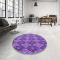 thumbnail image 4 of Ahgly Tapis d'Intérieur Lavable en Machine Carré Transitionnel Violet Améthyste Violet, 8 Pieds Carré, 4 of 7