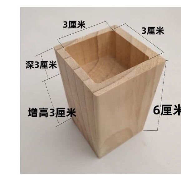 KAKOWELY furniture feet wood 4pcs Wooden Square Furniture Risers Bed Risers Cube Desk Leg Riser Cube Chair Table Heightening Pad Furniture Feet Protectors Pads