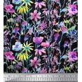 thumbnail image 1 of Soimoi Rayon Fabric Flower Watercolor Decor Fabric Printed Yard 42 Inch Wide, 1 of 3
