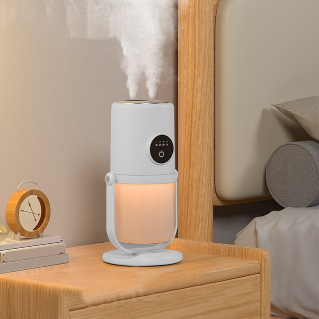 Humidifiers for Bedroom Large Room, Cool Mist Humidifiers for Home Nursery, 28dB Quiet, 280mL Water Tank, Easy to Clean, USB Charging, High-Frequency Atomization, with Manual