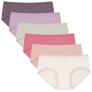 INNERSY Girls Underwear Cotton Briefs Panties for Teens 6-Pack(14-16years,Candy Clouds)