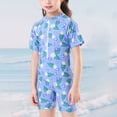 thumbnail image 1 of Pisexur Girls and Boys One Piece Rash Guard Swimsuit Kid Water Sport Short Swimsuit UPF 50+ Sun Protection Bathing Suits 1-16 Years, 1 of 5
