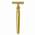 thumbnail image 1 of Waysh Elegant Safety Razor Set, Gold, w/Stand & Blades, 1 of 6