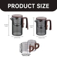 thumbnail image 3 of Huayishang Glass&Bottle Water Separation Glass Teapot With Wooden Handle Teapot Glass Teapot With Infuser Magical Teapot Glass Glass Teapot With Strainer Filter Teapot With Infusers, 3 of 9