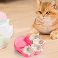 thumbnail image 3 of Binwennn Multifunctional Silicone Bowl Children's Bowl Pet Bowl Cat And Dog Bowl Set Silicone Plates For Children Plates With Suction Cat Silicone Plates In The Shape Of Cat Cat Pad Dog Bowls with Mat, 3 of 3