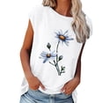 thumbnail image 2 of SHOPESSA Vêtements Grande Taille pour Femmes Mode T-Shirts Amples à Imprimé pour Femmes Col Rond Décontracté Manches Courtes Hauts Décontractés, 2 of 5
