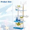 thumbnail image 3 of Petsite Ocean-themed Cat Tree with Sisal Covered Scratching Posts Condo Perch Indoor Tower, 3 of 10