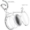 thumbnail image 4 of 2 Pack IPX8 Waterproof AirTag Holder Keychain [Mil-Grade Protection] Glitter PC Case Cover for Apple Air Tag, Anti-Scratch, Shockproof Tracker for Kids, Luggage, Key, Dog Collar (Clear+Clear), 4 of 5