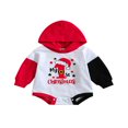 thumbnail image 1 of Bébé Garçons Filles Noël Romper Manches Longues Col Rond Lettres d'Impression Body pour Tous les Jours Occasionnels, 1 of 8