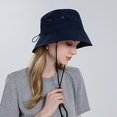 thumbnail image 4 of Women Sun Hat Wide Brim Protection Beach Hat Adjustable Bucket Hat Summer Hats, 4 of 4