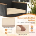 thumbnail image 4 of Gymax 5PCS Dining Table Set for 4 Rattan Conversation Set w/ Umbrella Hole Patio, 4 of 6