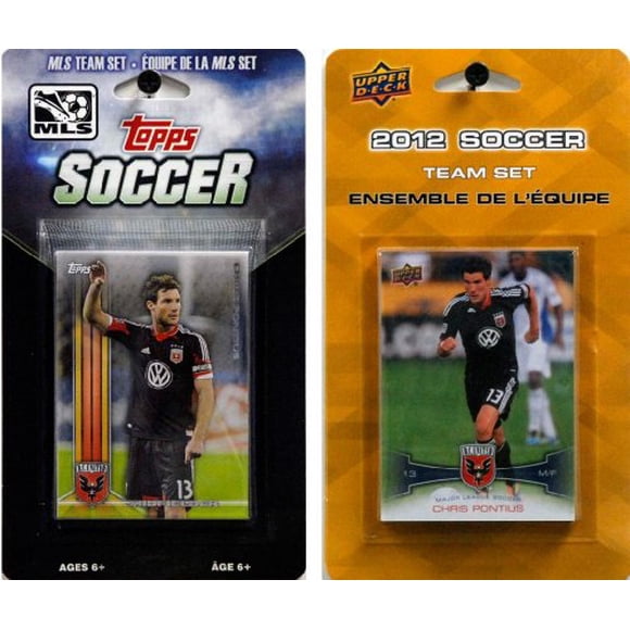 MLS DC United 2 Ensembles d'Équipe de Cartes à Échanger sous Licence Différents