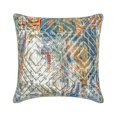 thumbnail image 1 of The HomeCentric Decorative Blue Pack of 2, 18"x18" (45x45 cm) Throw Pillows, Velvet Checkered Throw Pillows For Couch, Geometric Pattern Modern Style Easter - Shaded Graffito, 1 of 3