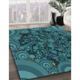 thumbnail image 3 of Ahgly Company Tapis Rectangulaire Lavable en Machine Intérieur Transitionnel Bleu Profond, 3 Pieds x 5 Pieds, 3 of 7