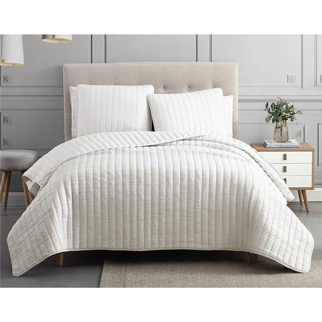 Riverbrook Home 81915 Moonstone Queen Size Bed Comforter Set, Ivory - 3 Piece