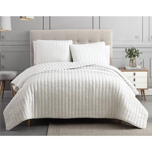 Riverbrook Home 81915 Moonstone Queen Size Bed Comforter Set, Ivory - 3 Piece