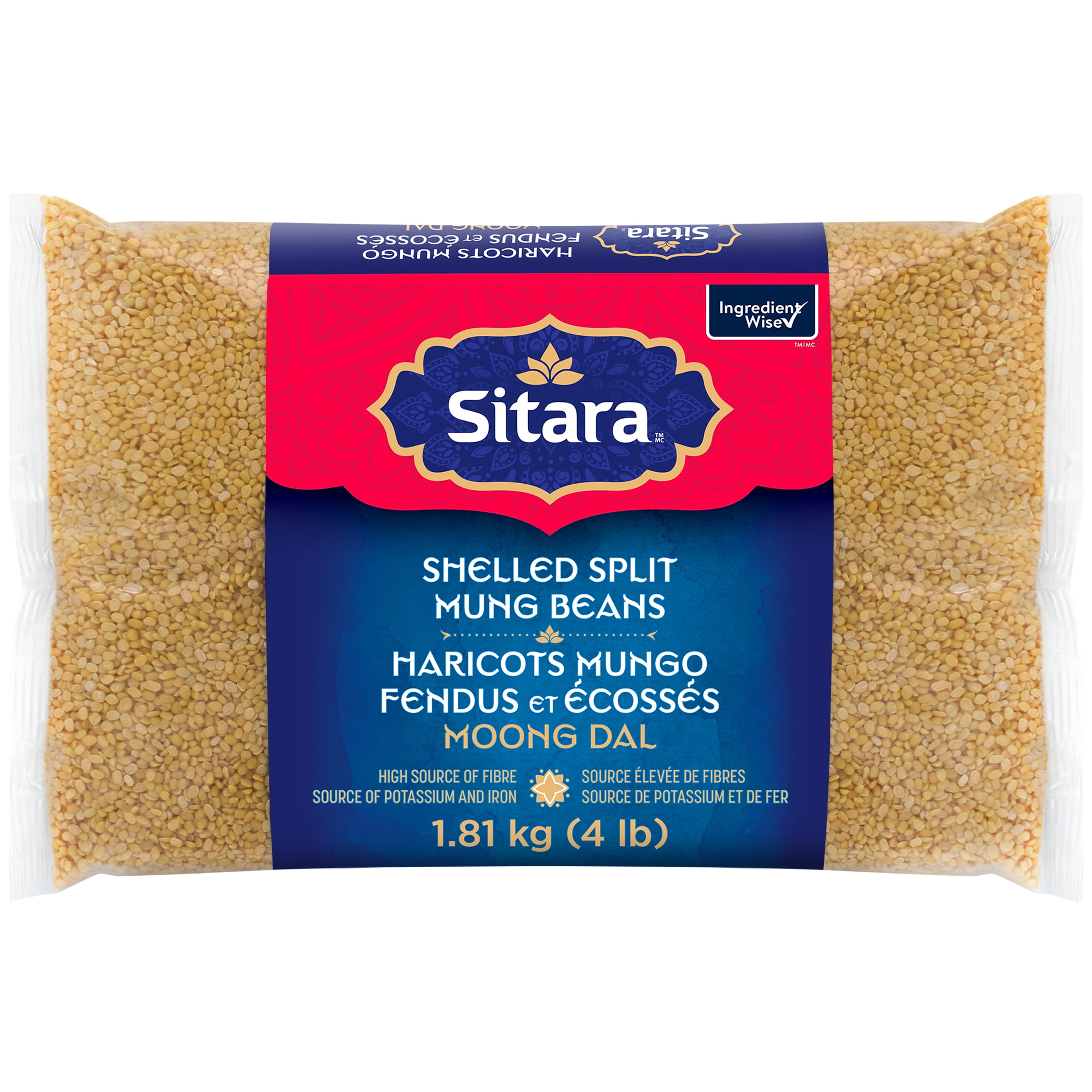 Sitara Shelled Split Mung - 4LB 1.8 kg