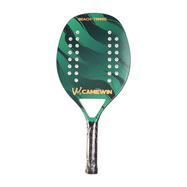 Dvkptbk Tennis Racket Beach Tennis Racket, Surface Grain Carbon Fiber, Viscoelastic Core Sports Safety