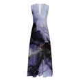 thumbnail image 4 of Lenago Robe Sans Manches Grande Taille pour Femmes Mode Décontractée Été Sans Manches Col en V Robe Imprimée Fermeture Éclair Robe Longue Robes de Plage en Solde, 4 of 5