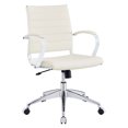 thumbnail image 1 of Modway Jive Chaise de Bureau à Dossier Mi-Haut, Réglable de 17,5 à 20 Pouces, Blanc, 1 of 10