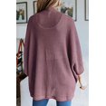 thumbnail image 4 of LinYooLi Kimono pour Femmes Ouvert devant Cardigan en Maille Gaufrée Pull Uni Manches Chauve-Souris Col Châle Cape Douce et Décontractée, 4 of 6