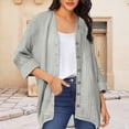 thumbnail image 5 of Mlkoz Long Sleeve Shirts for Women Open Front Shirt Soft Lightweight Fall Fashion Casual Solid Color Loose Button Tops S-XXL, 5 of 5