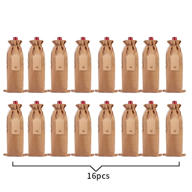 Birdeem Linen Wine Bottle Bag Set Wine Bottle Set Linen Tag Red Wine Packaging Bag