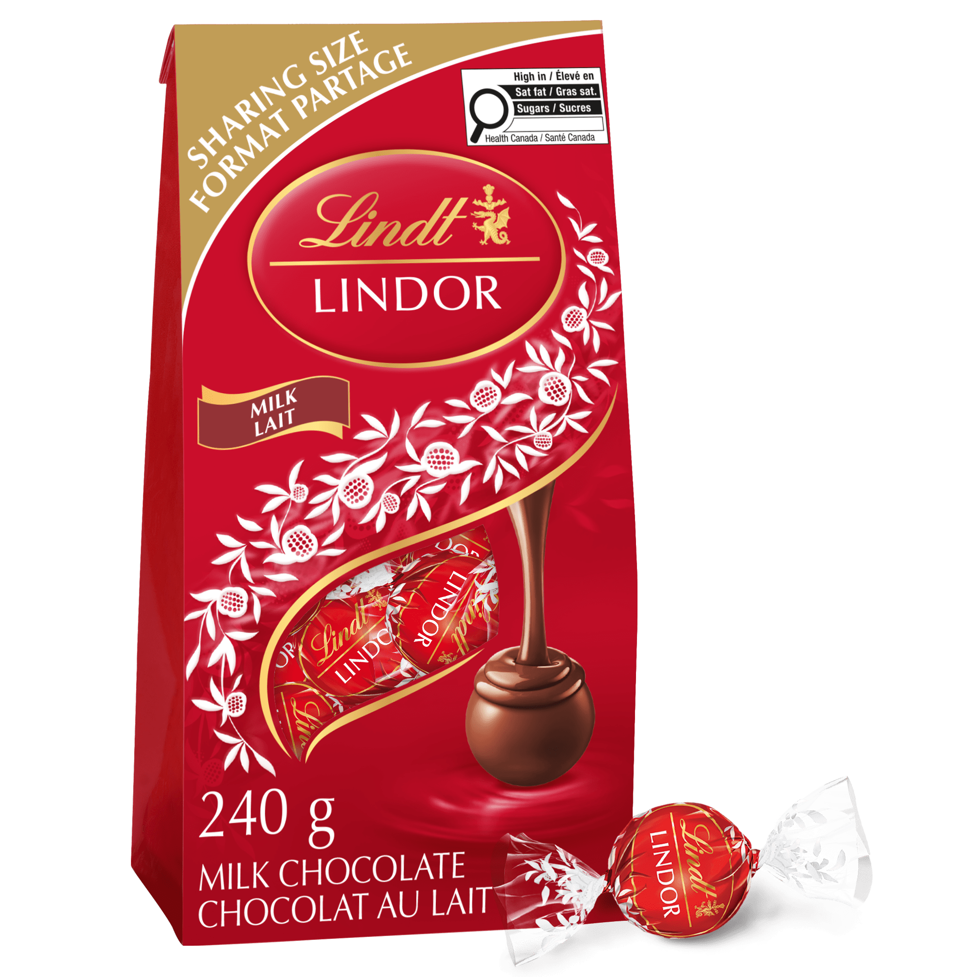Lindt LINDOR Milk Chocolate Truffles, 240-Gram Bag