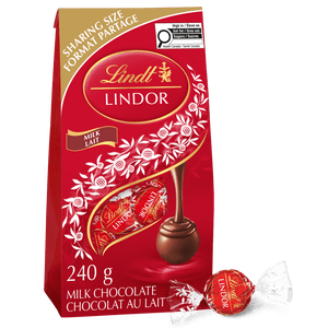 Lindt LINDOR Truffes de chocolat au lait, 240-Gram sac