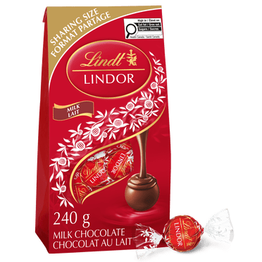 Lindt LINDOR Milk Chocolate Truffles, 240-Gram Bag