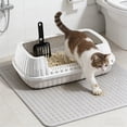 thumbnail image 1 of Tyidzon Semi Enclosed High Bar Cats Litter Box With Splashs Proof Designs For Cats And Cats Shovel Suitable For Home Cats, 1 of 6