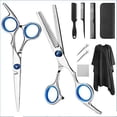 thumbnail image 1 of Oubit Hairdressing Shears Kit,10pcs Haircutting Scissors Kit Hairdressing Tool Set Hair Salon Apron Kit Meticulously Designed, 1 of 9