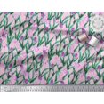 thumbnail image 3 of Soimoi Poly Georgette Fabric Leaves & Tulip Floral Print Fabric by Yard 52 Inch Wide, 3 of 3