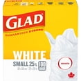 thumbnail image 2 of Sacs à ordures blancs de Glad, boîte de 100 petits, 2 of 8
