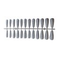 thumbnail image 2 of Maoww 24 Pieces False Nails Glitter Shimmering Powder Full Cover Artificial Nail Tips Simple Operation Fingernail Decal DIY Accessory sliver, 2 of 9