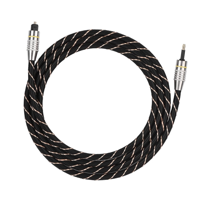 Câble Audio Numérique à Fibre Optique Connecteur SPDIF Plaqué Or Rond