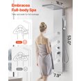 thumbnail image 2 of VEVOR Shower Panel Tower System Stainless Steel Column Rainfall Head Massage Jet 5Mode, 2 of 9