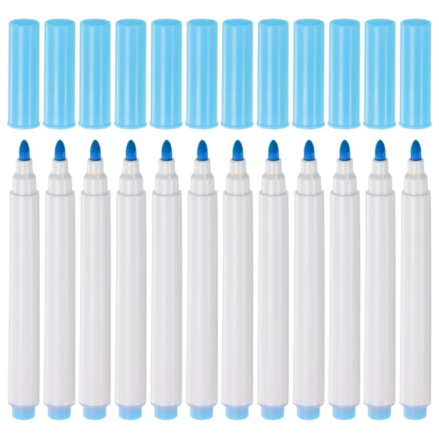 Unique Bargains Disappearing Ink Fabric Marker Pen Marking and Tracing Tools, Blue 12 Pack