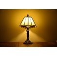thumbnail image 1 of Tiffany Style Table Lamp Dragonfly Desk Lamp Bronze Stained-Glass 14.5'' Height, 1 of 4