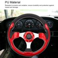 thumbnail image 4 of Universal 13in Racing Style PU Aluminum Comfortable Grip 6 Hole Car Steering Wheel with Horn Button Ideal for Racing Enthusiasts, 4 of 7