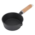 thumbnail image 2 of Mini Egg Frying Pan Cast Iron Solid Wood Handle Mini Pre Seasoned Skillet for Indoor Outdoor Cooking Uniform Heating, 2 of 8