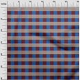 thumbnail image 2 of oneOone Cotton Poplin Blue Fabric Gingham Check Craft Projects Decor Fabric Printed By The Yard 56 Inch Wide, 2 of 4